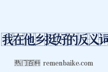 我在他乡挺好的反义词是什么意思的图片